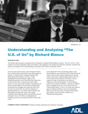 Understanding and Analyzing “The U.S. of Us” by Richard Blanco