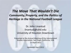 The Move That Wouldn't Die (On the Baltimore Colts, John Unitas, And