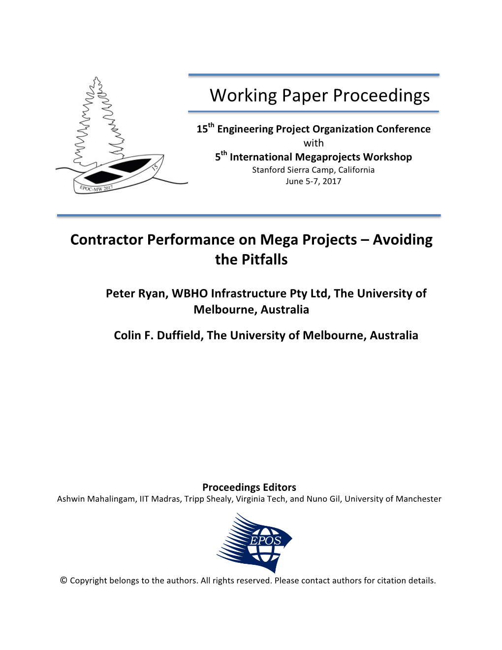 Contractor Performance on Mega Projects – Avoiding the Pitfalls