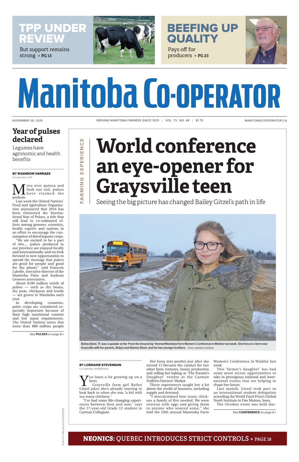 World Conference an Eye-Opener for Graysville Teen