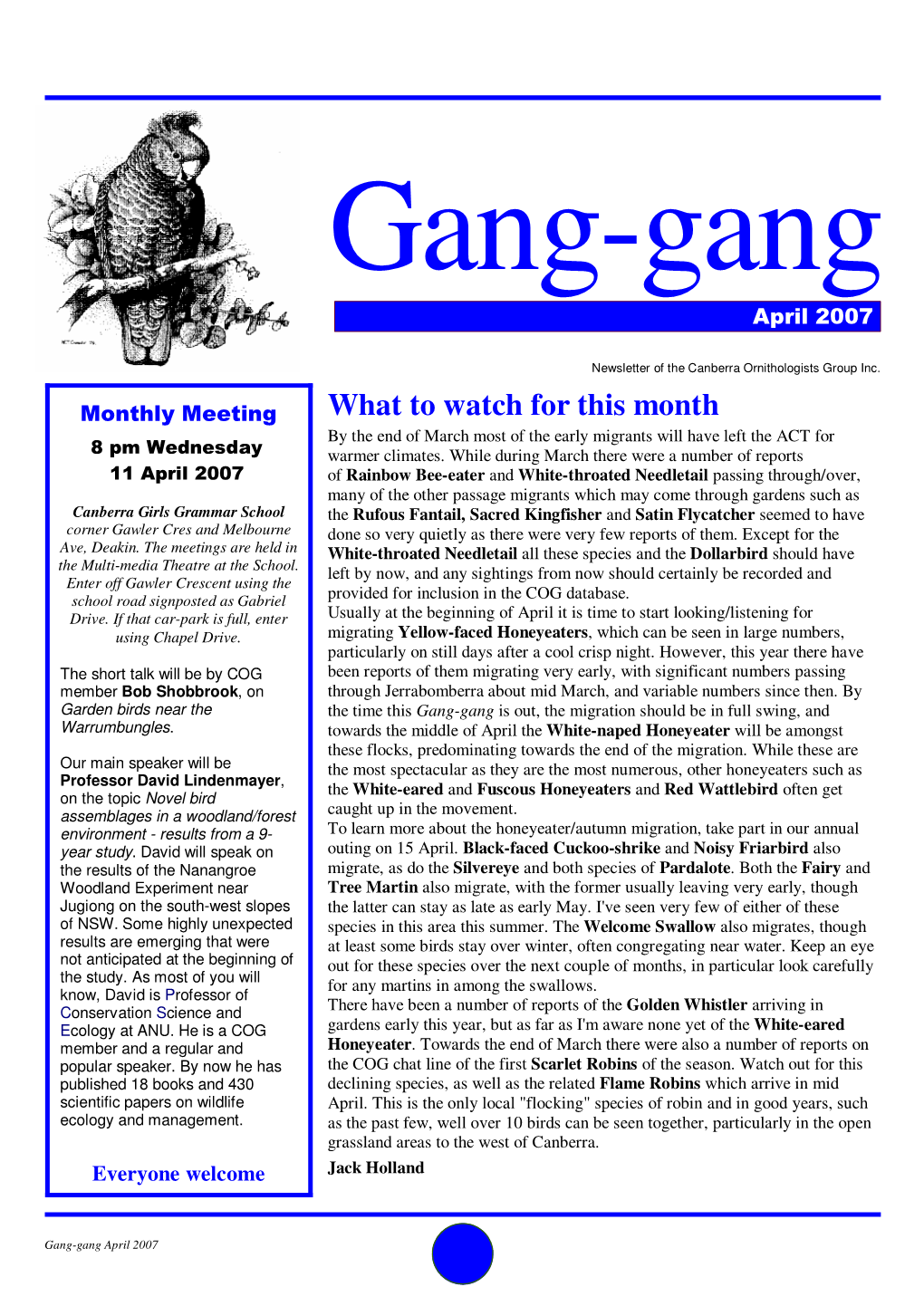 Gang-Gang April 2007.Pub