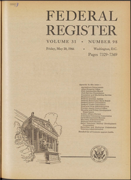 Federal Register Volume 31 • Number 98