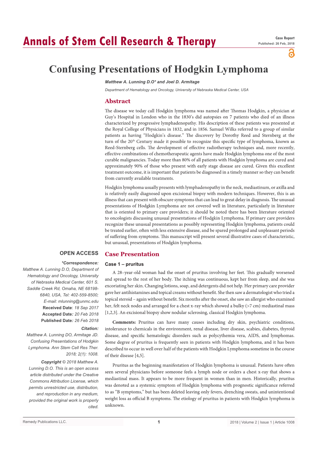 Confusing Presentations of Hodgkin Lymphoma