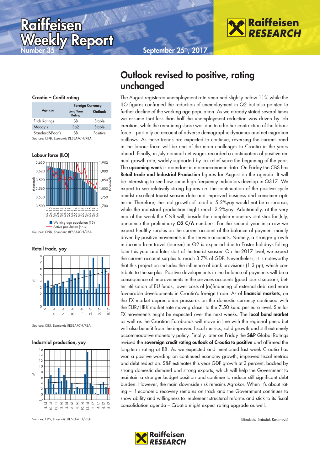 Raiffeisen Weekly Report, Nr. 35/2017