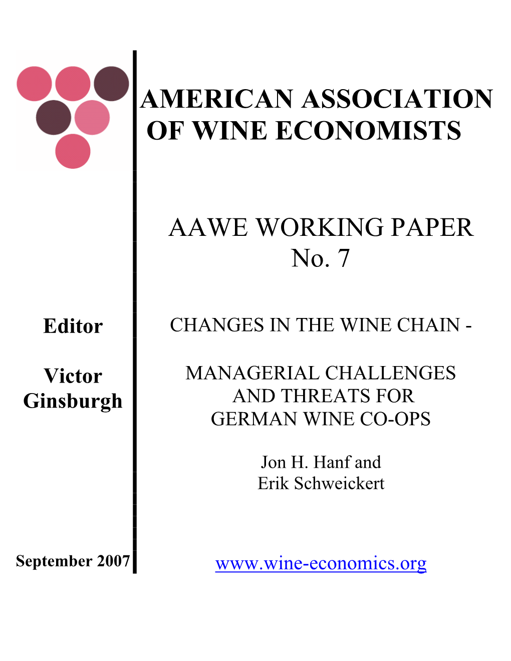 AAWE WORKING PAPER No. 7
