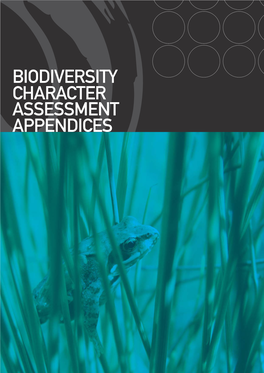 Assessment Appendices Biodiversity Character