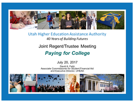 Board of Regents July 2017 Paying for College