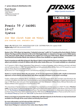 Press Release PRAXIS 59