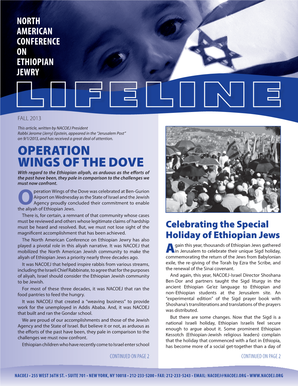 LIFELINE • NOVEMBER 2013 • ISSUE NO: 78 Lifeline Is Published Three Times Annually