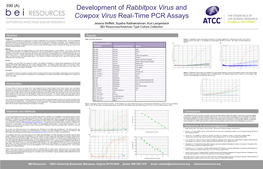 Development of Rabbitpox Virus and Cowpox Virus Real-Time PCR Assays