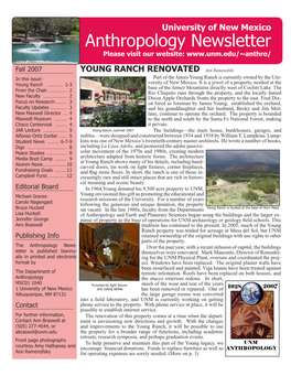 Anthropology Newsletter Please Visit Our Website