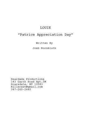 Patrice Appreciation Day 3-1 Title Page