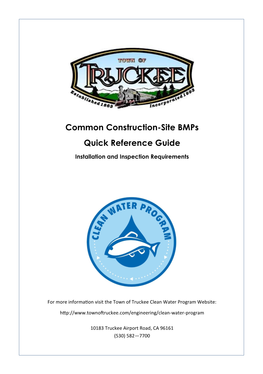 Common Construction-Site Bmps Quick Reference Guide
