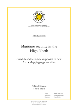 Maritime Security in the High North