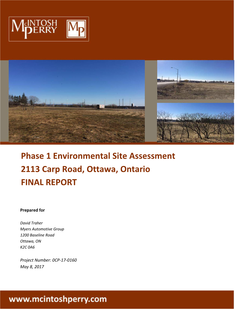 Phase 1 Environmental Site Assessment 2113 Carp Road, Ottawa, Ontario FINAL REPORT