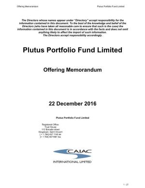 Plutus Portfolio Fund Limited