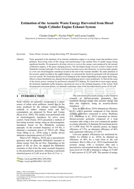 Estimation of the Acoustic Waste Energy Harvested from Diesel Single Cylinder Engine Exhaust System