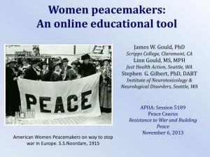Women Peacemakers: an Online Educational Tool
