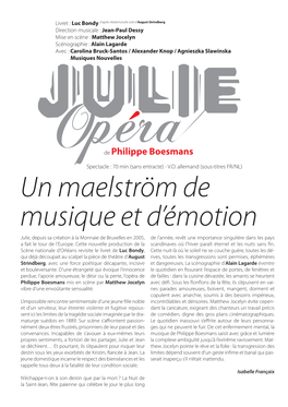 Julie, De Philippe Boesmans