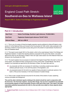 SWI 4 Southend-On-Sea to Wallasea Island England Coast Path Stretch