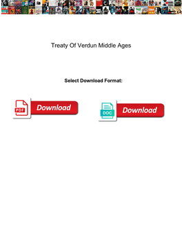 Treaty of Verdun Middle Ages