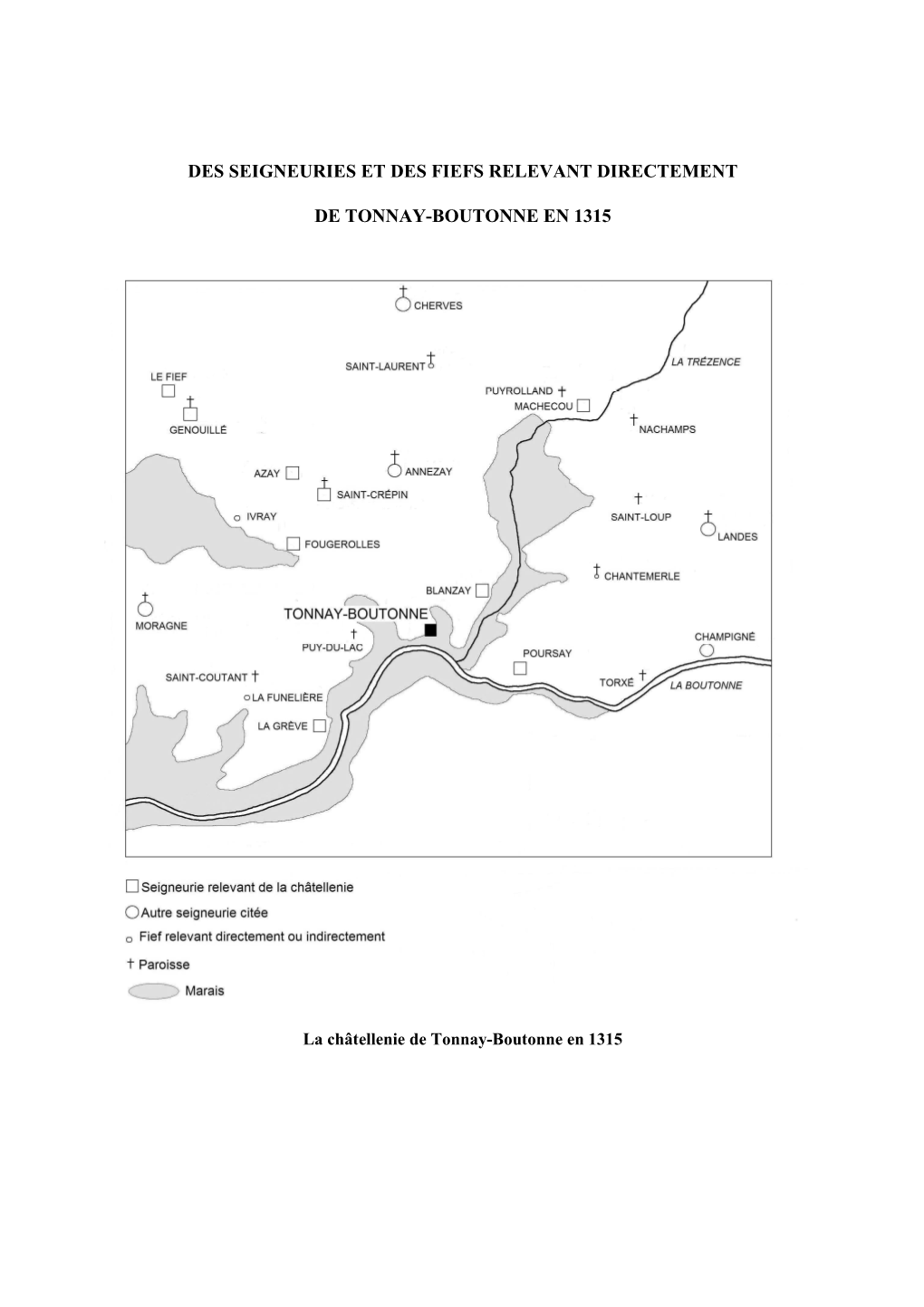 Fiefs De Tonnay-Boutonne En 1315