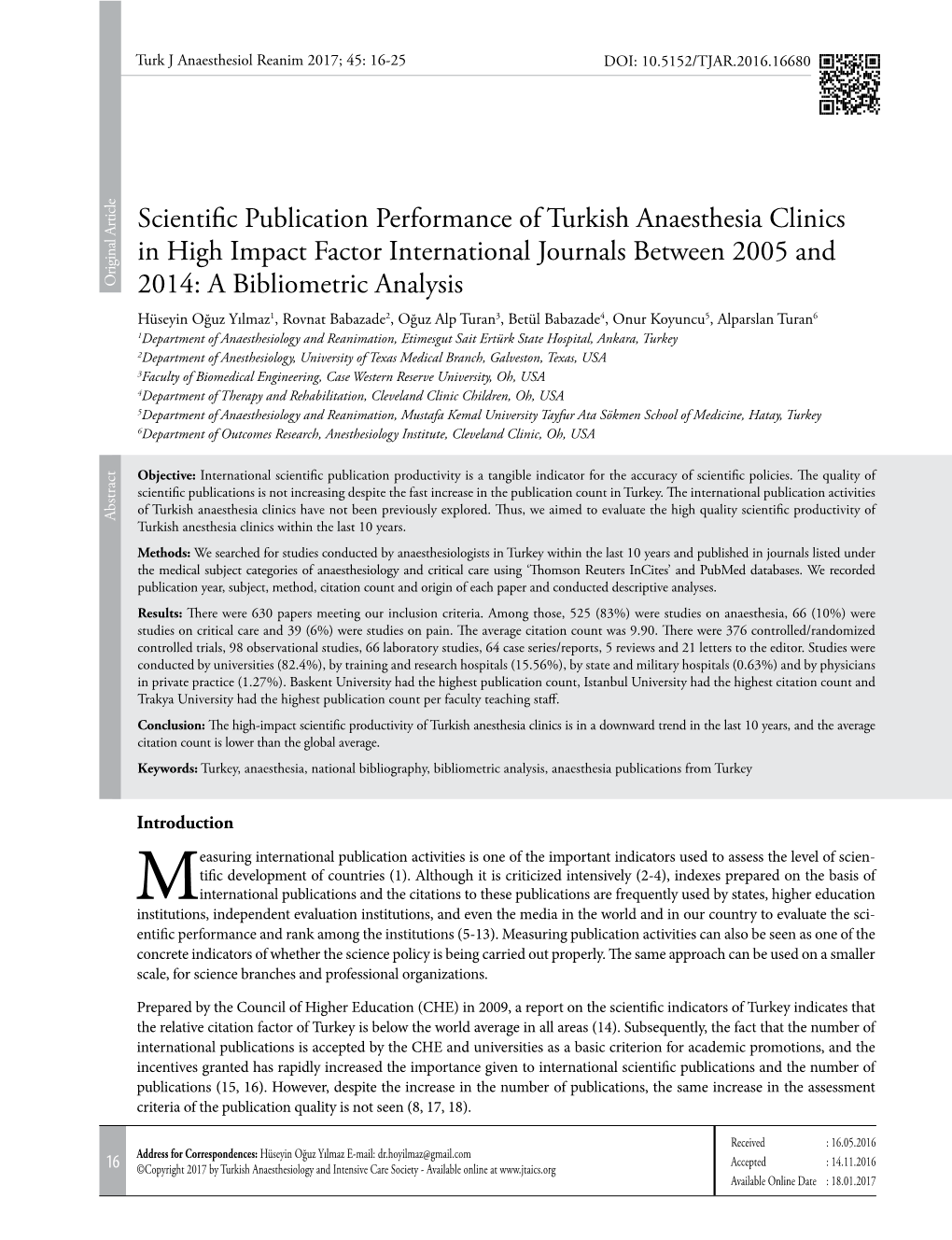 Full Texts Erature, to Rank Them in Terms of Scientific Performance, of Publications