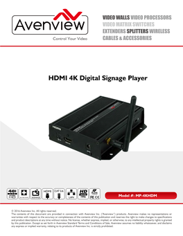 HDMI 4K Digital Signage Player
