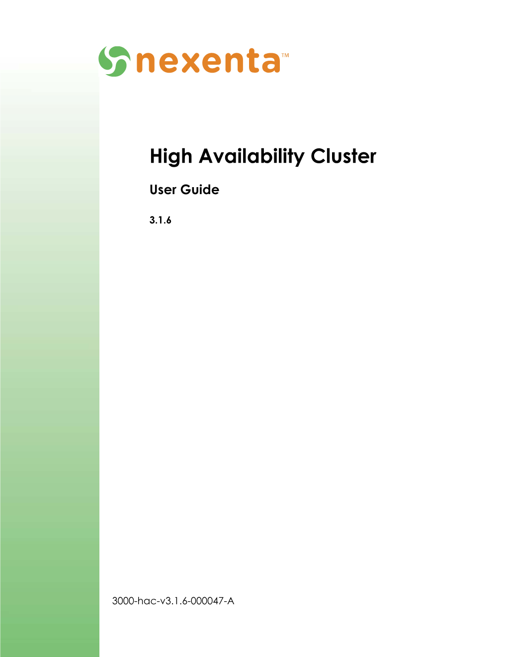 Nexentastor-3-1-6-HA-Cluster-User