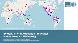 Evidentiality in Australian Languages with a Focus on Miriwoong