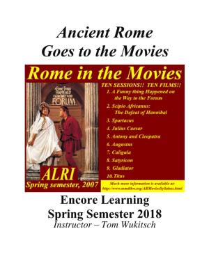 Ancient Rome Goes to the Movies