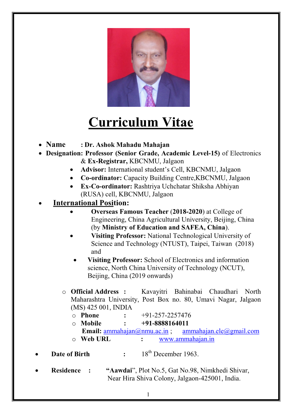 Curriculum Vitae