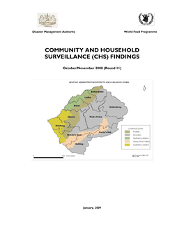 Community and Household Surveillance (Chs) Findings