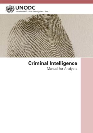 Criminal Intelligence: Manual for Analysts