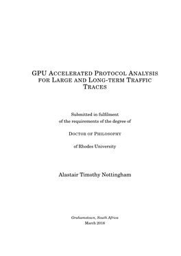 GPU Accelerated Protocol Analysis for Large and Long-Term Traffic Traces