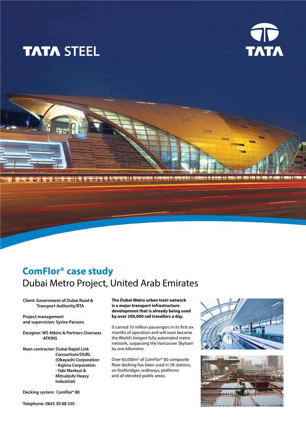 Comflor® Case Study Dubai Metro Project, United Arab Emirates