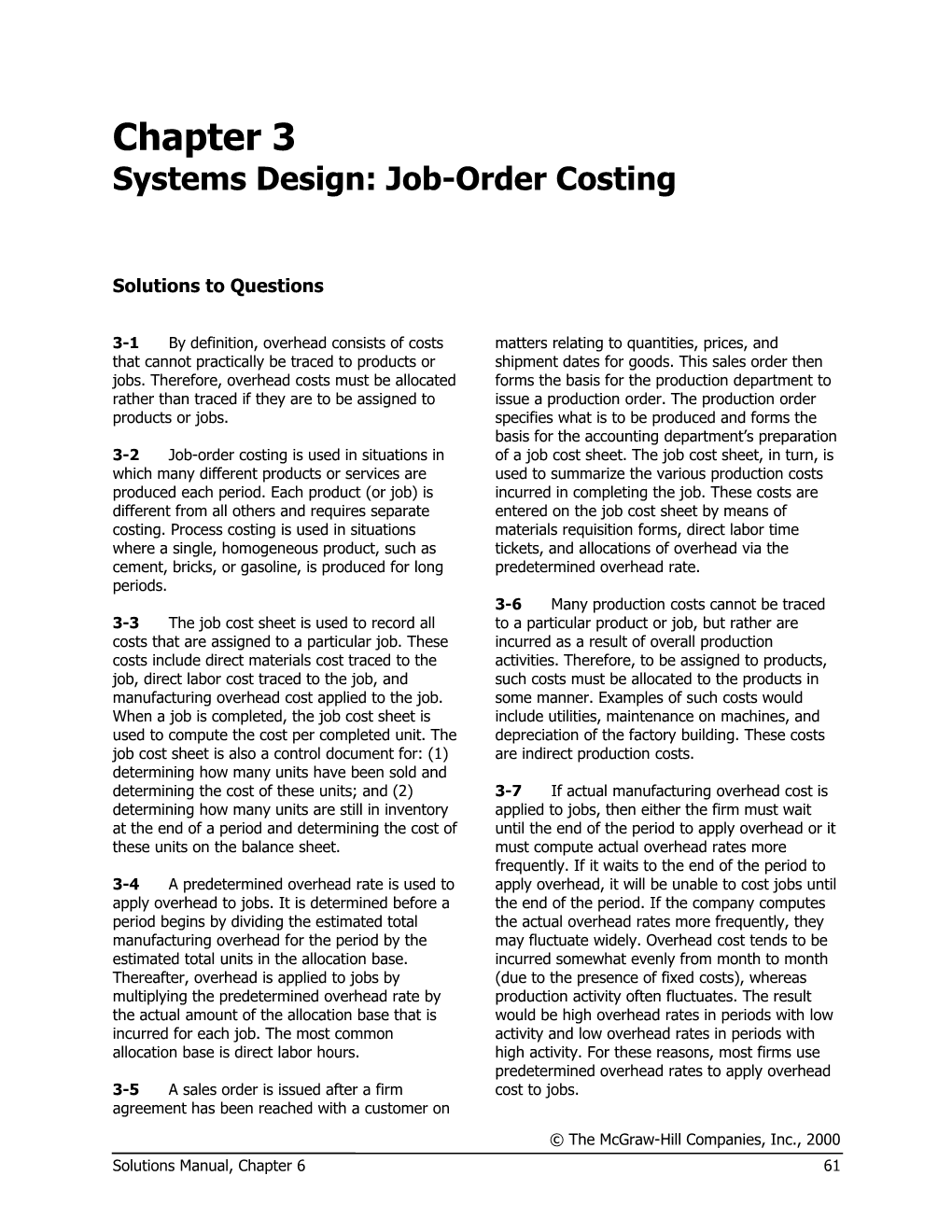 Systems Design: Job-Order Costing s1