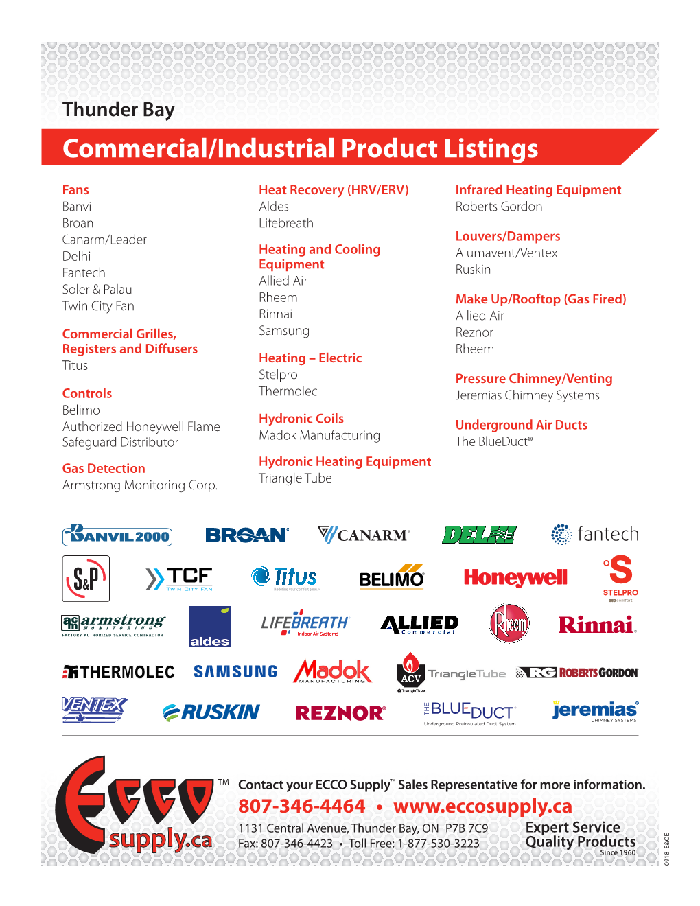 Thunder Bay Commercial/Industrial Product Listings