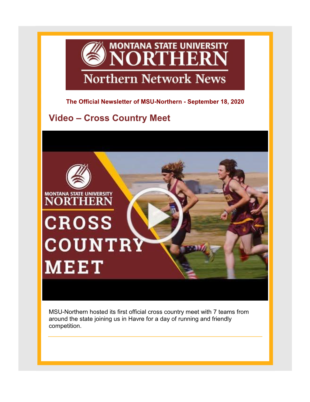 Video – Cross Country Meet