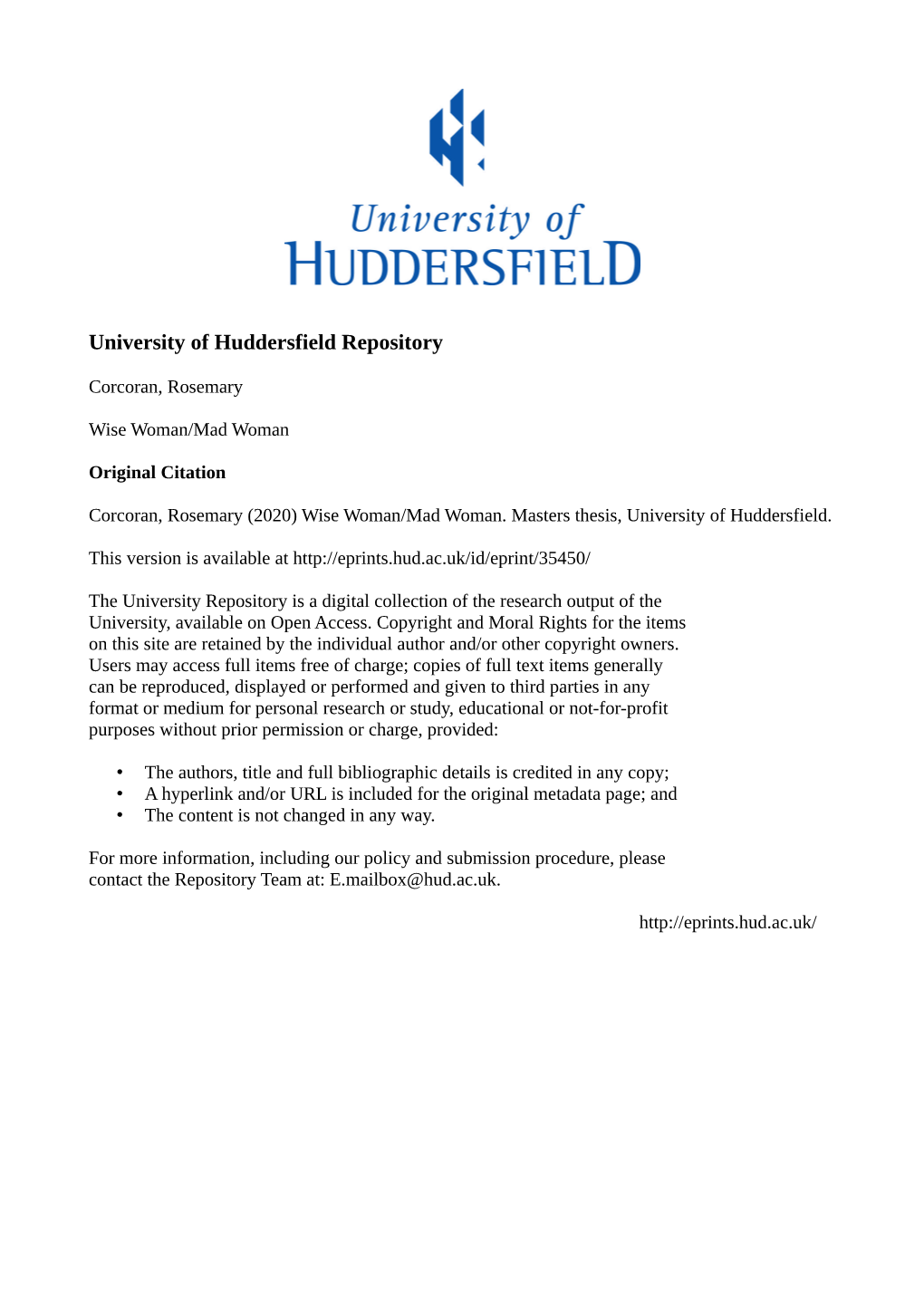 University of Huddersfield Repository