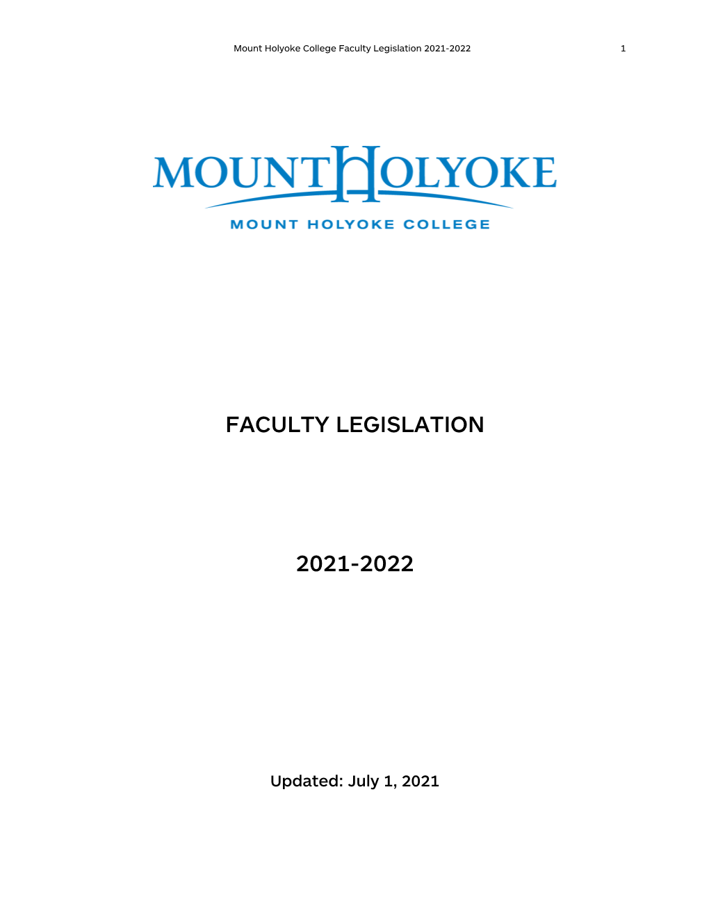 Faculty Legislation 2021-2022 1