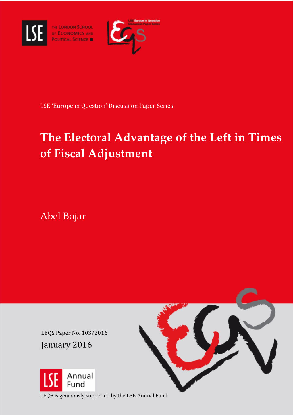 The Electoral Advantage of the Left in Times of Fiscal Adjustment