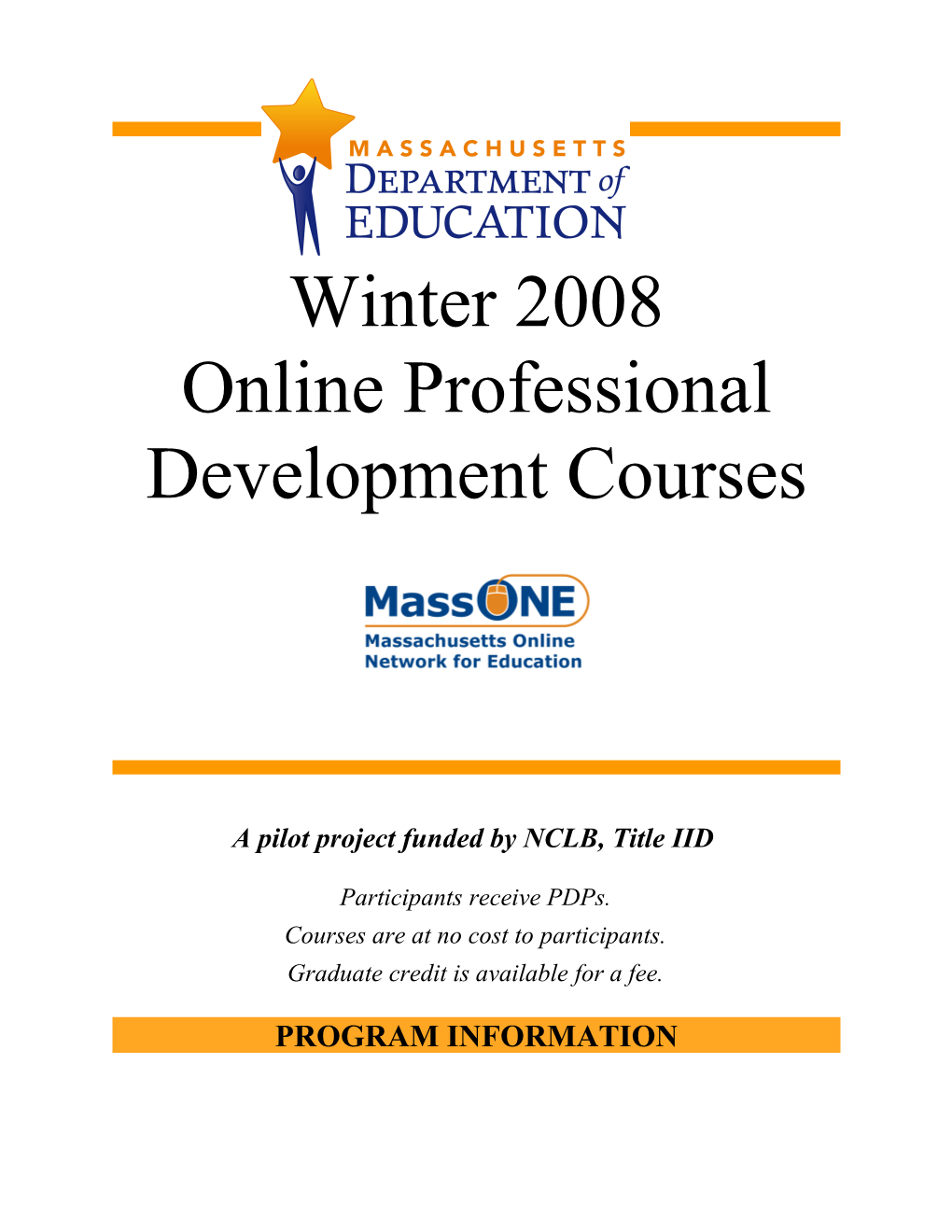 2007 DOE Summer Professional Development Institutes