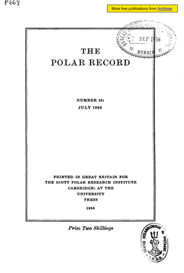The Polar Record Number 12
