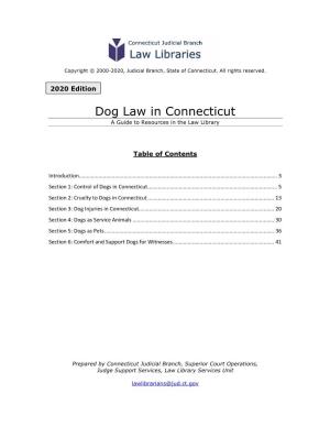 Research Guide: Dog Law in Connecticut