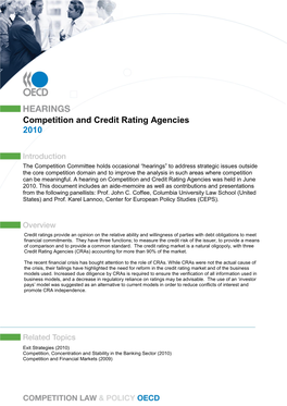 Competition and Credit Rating Agencies 2010
