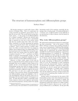 The Structure of Homeomorphism and Diffeomorphism