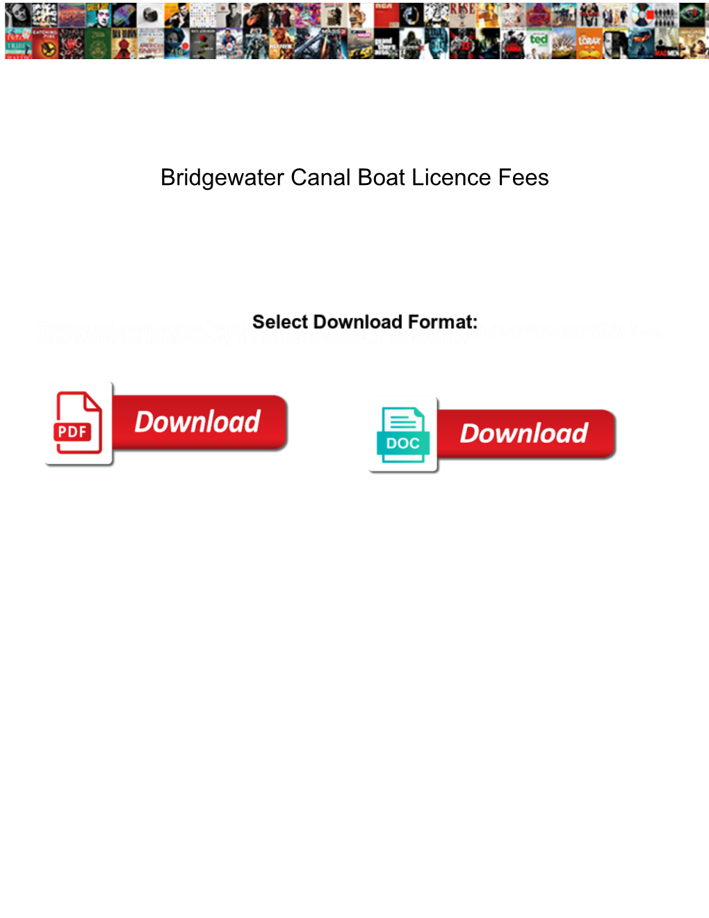 Bridgewater Canal Boat Licence Fees