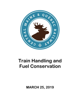 Train Handling and Fuel Conservation