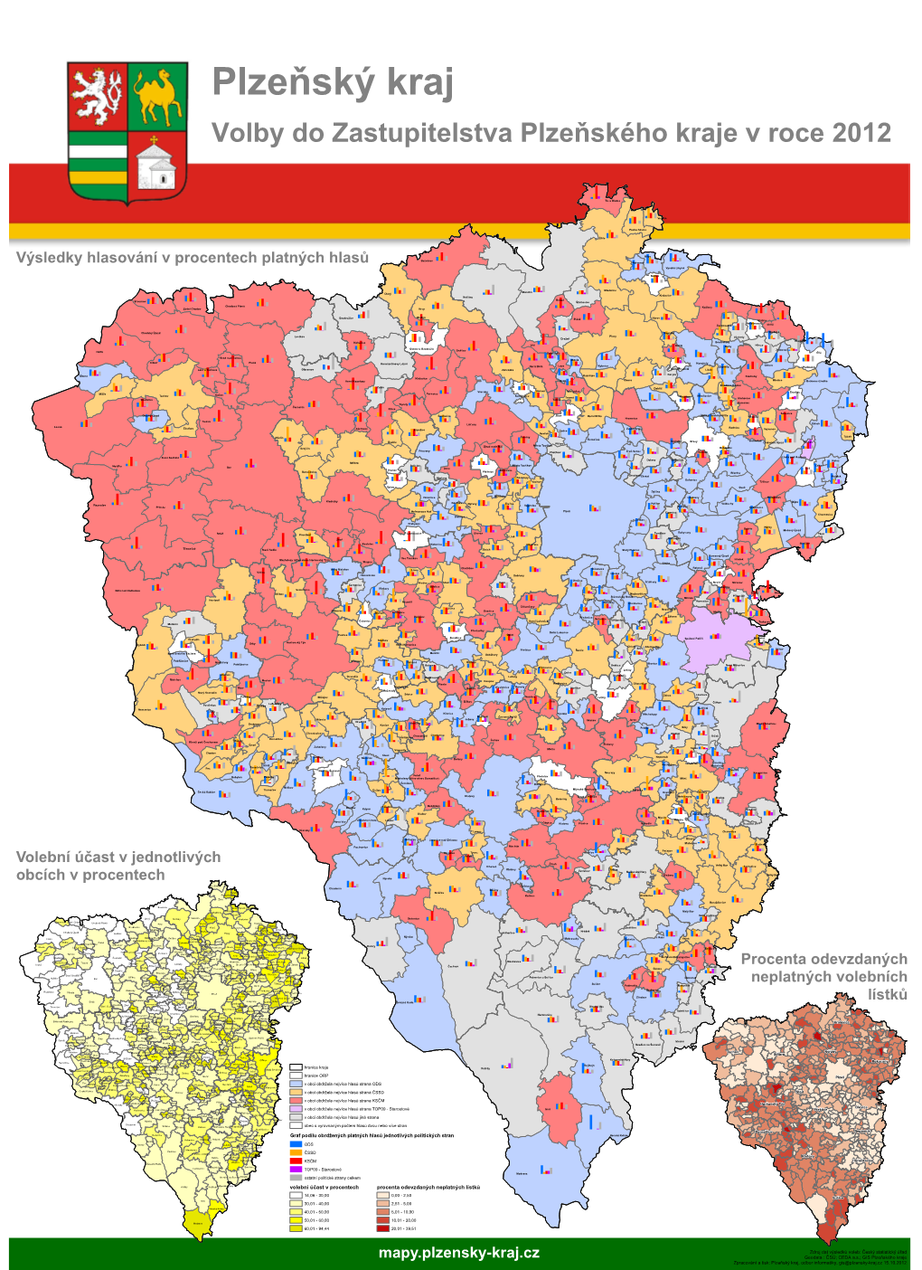 Volební Účast V Jednotlivých Obcích V Procentech Mapy.Plzensky-Kraj.Cz